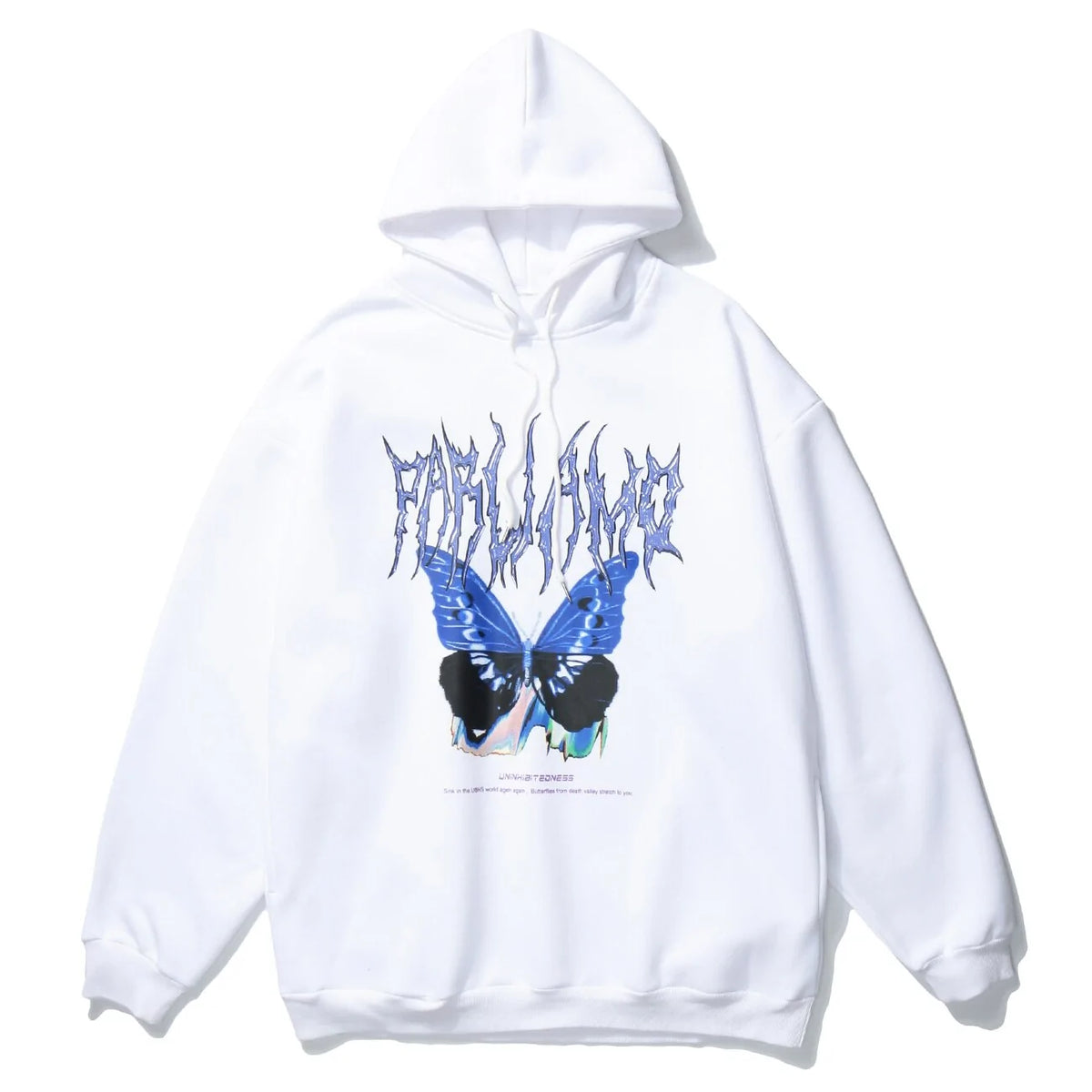 2020 Hip Hop Butterfly Print Hoodie Sweatshirts: Men's Harajuku Streetwear Fleece Pullover